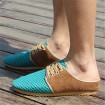 Men's Shoes Casual Tulle Clogs & Mules Blue/Green/Gray  