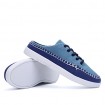 Men's Shoes Canvas / Fabric Outdoor / Casual Fashion Sneakers Outdoor / Casual Flat Heel Blue / Green / Royal Blue  