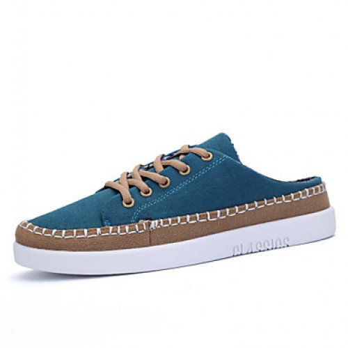 Men's Shoes Canvas / Fabric Outdoor / Casual Fashion Sneakers Outdoor / Casual Flat Heel Blue / Green / Royal Blue  