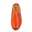 Men's Shoes Outdoor/Casual Leather Clogs & Mules Black/White/Orange  