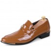 Men's Shoes Pointed Patent Leather Fashion Shoes Wedding / Leisure / Banquet Black Red Yellow  