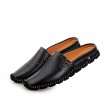 Men's Shoes Outdoor/Casual Leather Clogs & Mules Black/White/Orange  