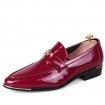 Men's Shoes Pointed Patent Leather Fashion Shoes Wedding / Leisure / Banquet Black Red Yellow  