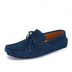 Men's Shoes Casual Suede Boat Shoes Black/Blue  