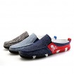 Men's Shoes Fabric Outdoor / Casual Clogs & Mules Outdoor / Casual Flat Heel Slip-on Black / Blue  