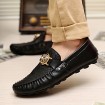 Casual/Office & Career/Drive Fashion PU Leather Shoes Slip-on Woven Shoes Black/White/Bule 39-44  