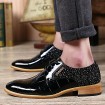 Men's Shoes Office & Career/Party & Evening/Casual Fashion Woven Patent Leather Oxfords Shoes Black/Red 38-43  