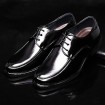 Men's Shoes Leather Casual Oxfords Casual Low Heel Lace-up Black  