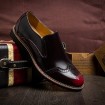 Office & Career / Party & Evening / Casual Leather Loafers Black / Red / Silver  