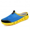 Men's Shoes Casual Tulle Clogs & Mules Black/Blue/Gray  