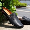 Men's Shoes Leather Casual Clogs & Mules Casual Stitching Lace / Slip-on Black / White / Orange  